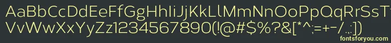 CorbertRegular Font – Yellow Fonts on Black Background