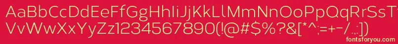 CorbertRegular Font – Yellow Fonts on Red Background