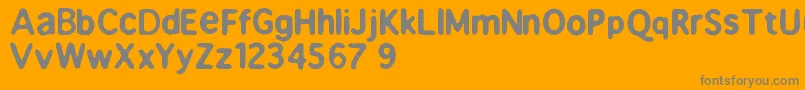 Beppofet Font – Gray Fonts on Orange Background