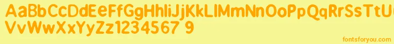 Beppofet Font – Orange Fonts on Yellow Background