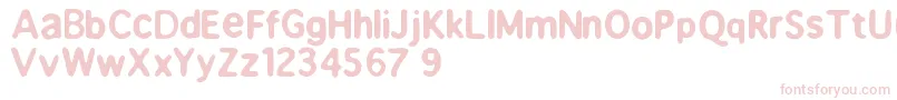 Beppofet-Schriftart – Rosa Schriften auf weißem Hintergrund