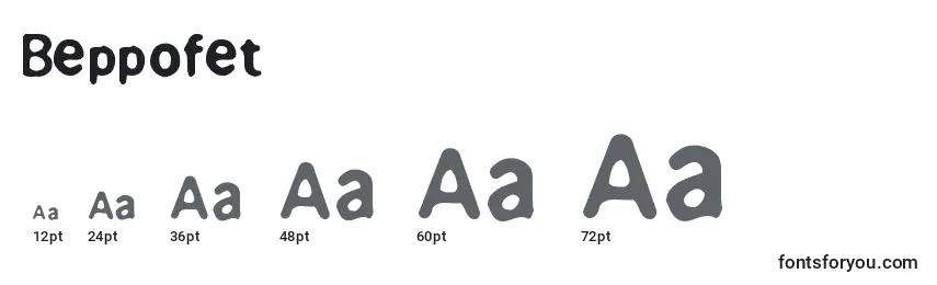 Beppofet Font Sizes