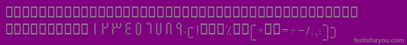 Fonte BElmBorder – fontes cinzas em um fundo violeta