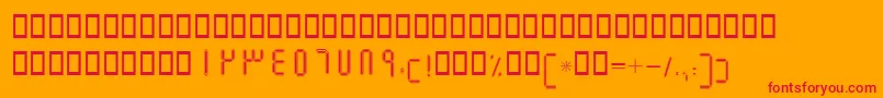 フォントBElmBorder – オレンジの背景に赤い文字