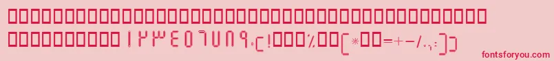 Więcej informacji o czcionce BElmBorder Czcionka BElmBorder – czerwone czcionki na różowym tle