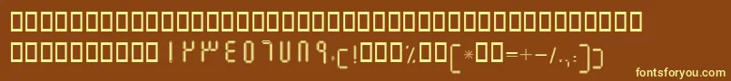 Шрифт BElmBorder – жёлтые шрифты на коричневом фоне