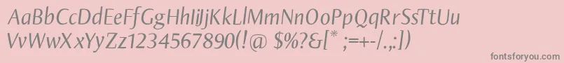 More about Olijosansitalic Font Olijosansitalic Font – Gray Fonts on Pink Background