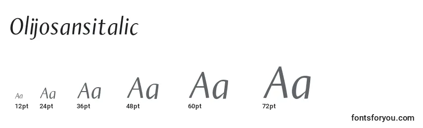 Olijosansitalic Font Sizes
