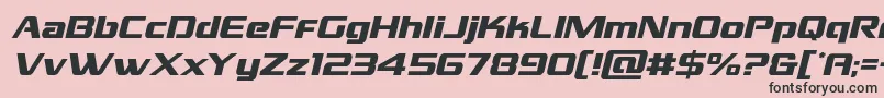 フォントGrandnationalital – ピンクの背景に黒い文字