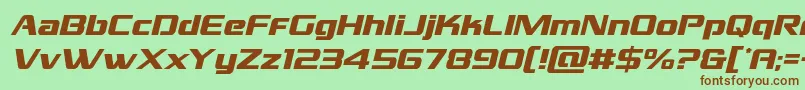 Grandnationalital-fontti – ruskeat fontit vihreällä taustalla