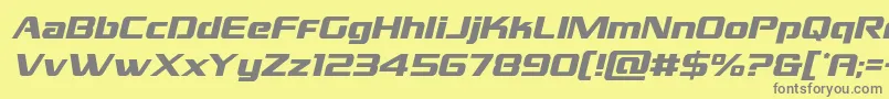 Grandnationalital Font – Gray Fonts on Yellow Background