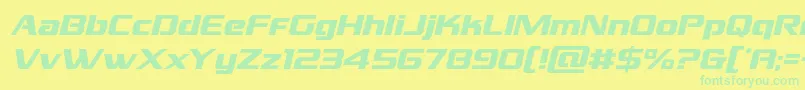 Grandnationalital Font – Green Fonts on Yellow Background