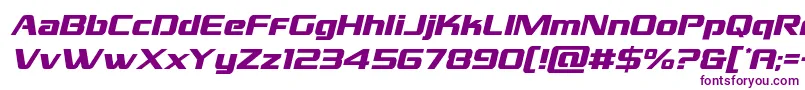 Grandnationalital-fontti – violetit fontit valkoisella taustalla