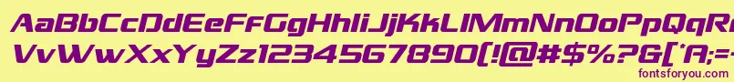 Grandnationalital Font – Purple Fonts on Yellow Background