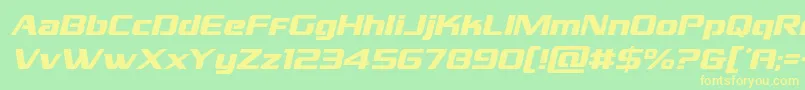 Grandnationalital Font – Yellow Fonts on Green Background