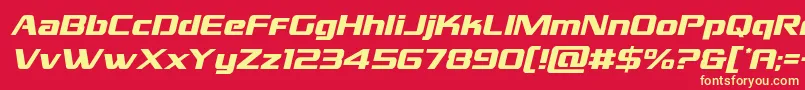 Grandnationalital Font – Yellow Fonts on Red Background