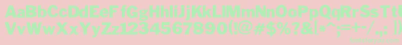 Fonte PoterskiHndCeBold – fontes verdes em um fundo rosa