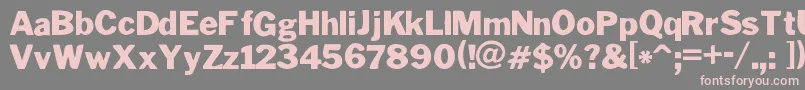 PoterskiHndCeBold Font – Pink Fonts on Gray Background