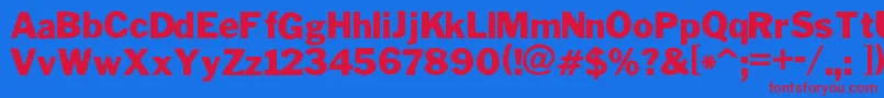 More about PoterskiHndCeBold Font PoterskiHndCeBold Font – Red Fonts on Blue Background
