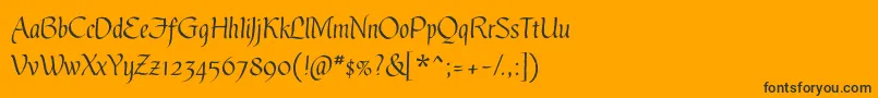Saiba mais sobre a fonte GothicUltraOt Fonte GothicUltraOt – fontes pretas em um fundo laranja