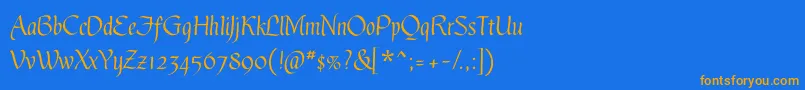 More about GothicUltraOt Font GothicUltraOt Font – Orange Fonts on Blue Background