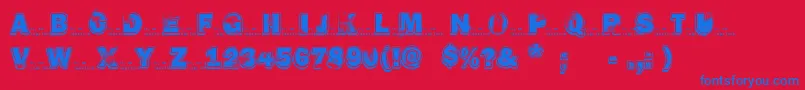 HardRock Font – Blue Fonts on Red Background