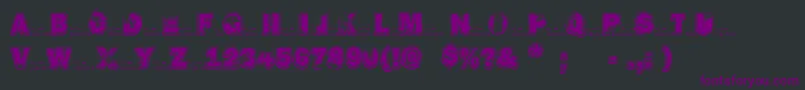 Police HardRock – polices violettes sur fond noir