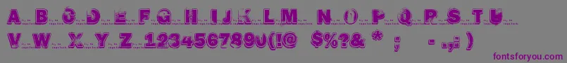 Czcionka HardRock – fioletowe czcionki na szarym tle