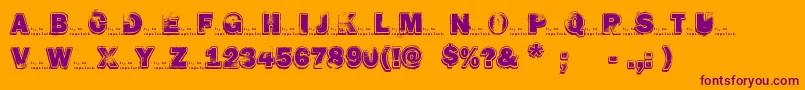Шрифт HardRock – фиолетовые шрифты на оранжевом фоне