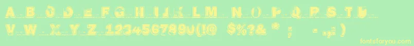 HardRock Font – Yellow Fonts on Green Background