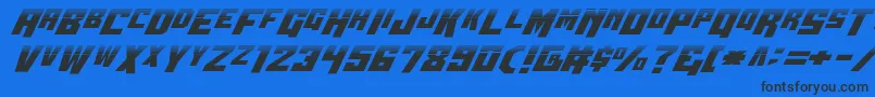 Wbv5half Font – Black Fonts on Blue Background