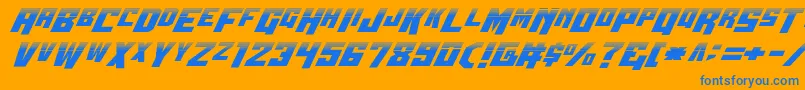 Wbv5half Font – Blue Fonts on Orange Background