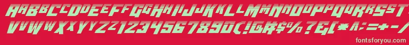Wbv5half Font – Green Fonts on Red Background