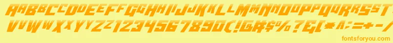 Wbv5half Font – Orange Fonts on Yellow Background