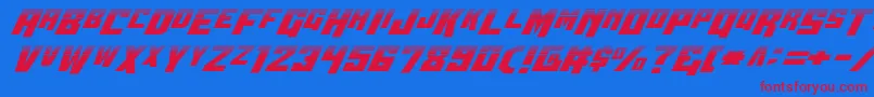 fuente Wbv5half – Fuentes Rojas Sobre Fondo Azul