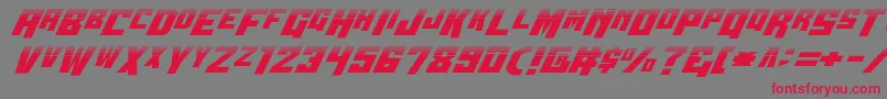 Wbv5half Font – Red Fonts on Gray Background
