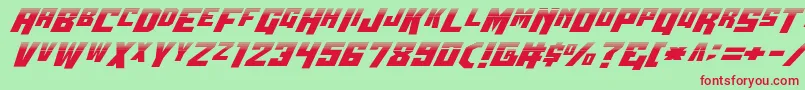 Wbv5half Font – Red Fonts on Green Background