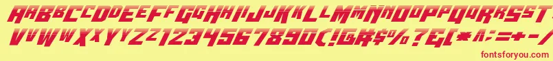 Wbv5half Font – Red Fonts on Yellow Background