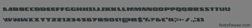 フォントPolicecruiserleft – 黒い文字の灰色の背景