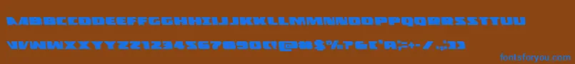 Policecruiserleft Font – Blue Fonts on Brown Background