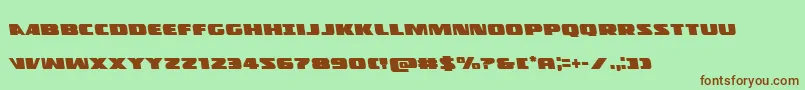 Policecruiserleft Font – Brown Fonts on Green Background