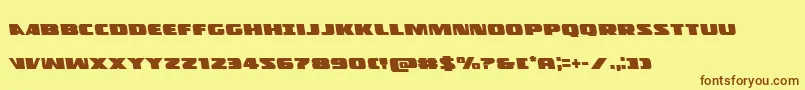 Policecruiserleft Font – Brown Fonts on Yellow Background