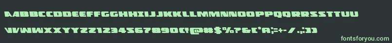 Policecruiserleft Font – Green Fonts on Black Background