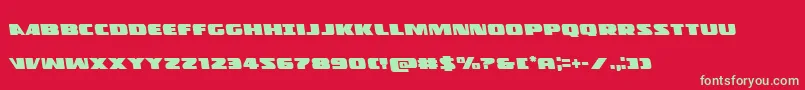 Policecruiserleft Font – Green Fonts on Red Background