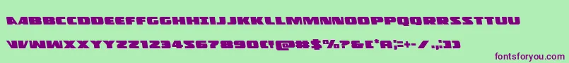 Policecruiserleft Font – Purple Fonts on Green Background