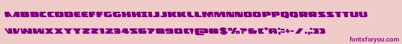 Policecruiserleft Font – Purple Fonts on Pink Background