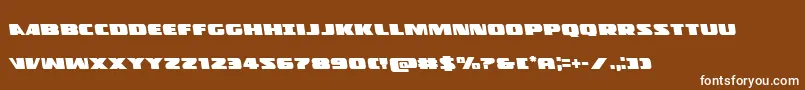 Policecruiserleft Font – White Fonts on Brown Background