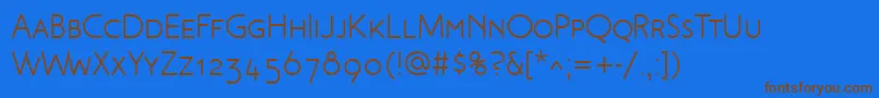 MalvernSc Font – Brown Fonts on Blue Background