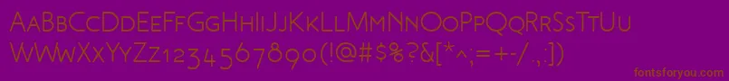 MalvernSc Font – Brown Fonts on Purple Background