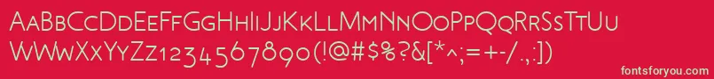 MalvernSc Font – Green Fonts on Red Background